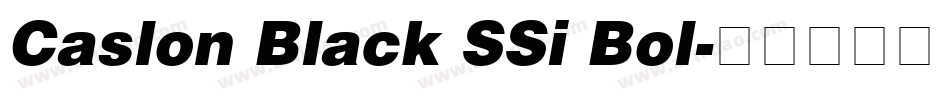 Caslon Black SSi Bol字体转换